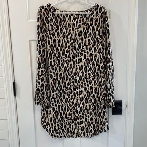 Charlotte Russe silky leopard dress size Large